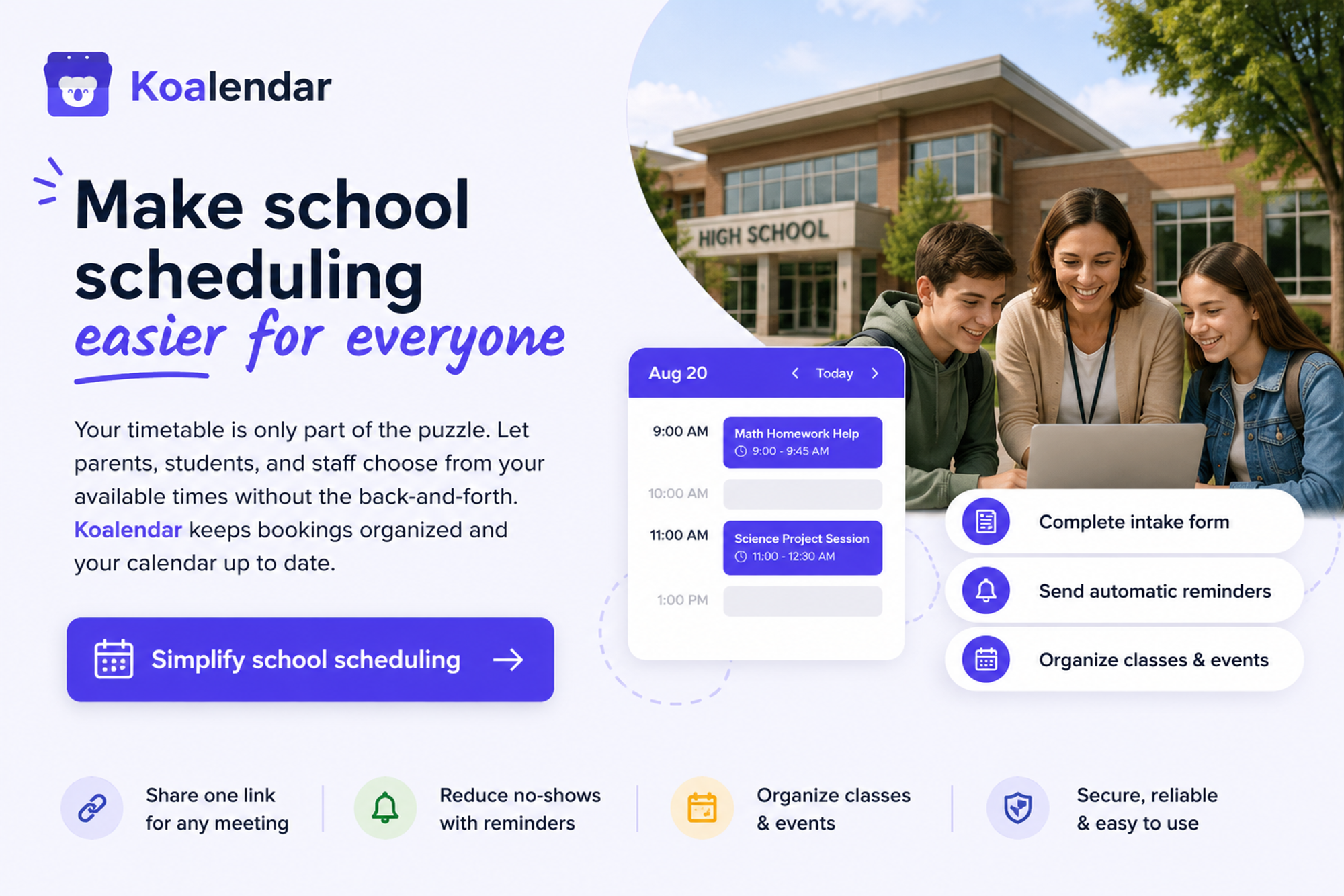 simplify school scheduling with Koalendar